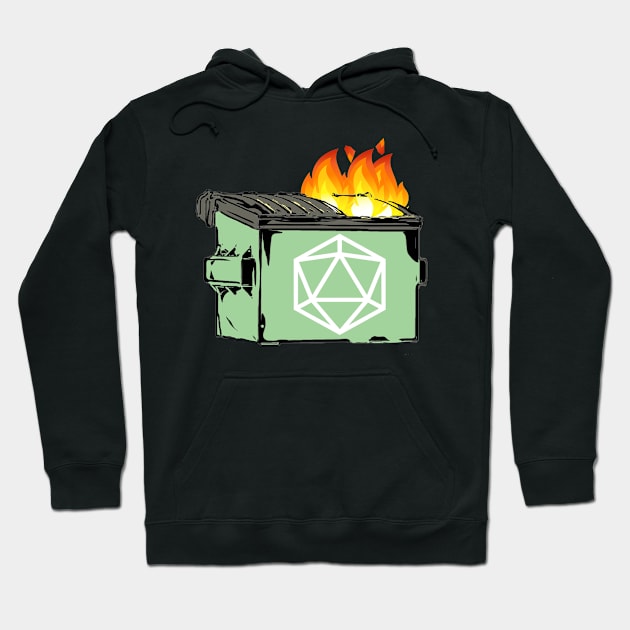 D20 Dumpster Fire Campaign Hoodie by aaallsmiles